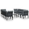 vidaXL Juego de muebles de jard&iacute;n 9 pzas rat&aacute;n sint&eacute;tico negro y gris