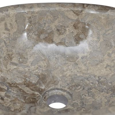 vidaXL Lavabo gris mármol 53x40x15 cm