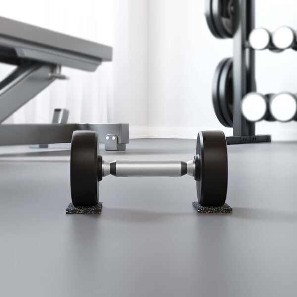 vidaXL Rodillo de Caucho Negro Goma