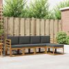vidaXL Conjunto de sof&aacute;s de exterior 5 pcs Natural y Antracita