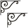 vidaXL Soportes para estanter&iacute;as de pared 2 uds. Marr&oacute;n antiguo