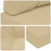 vidaXL Coj&iacute;n para sof&aacute; de exterior 3 pcs Beige Poli&eacute;ster