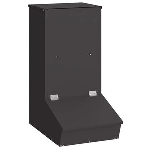 vidaXL Comedero para Cerdo Negro 55 x 38 x 76 cm 20 kg