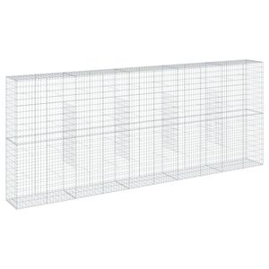 vidaXL Cesta de gaviones con cubierta hierro galvanizado 500x50x200 cm