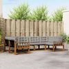 vidaXL Conjunto de sof&aacute;s de exterior 6 pcs Gris Natural y Claro
