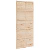 vidaXL Puerta de granero madera maciza de pino 90x208 cm