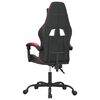 vidaXL Silla gaming giratoria cuero sintético negro y rojo
