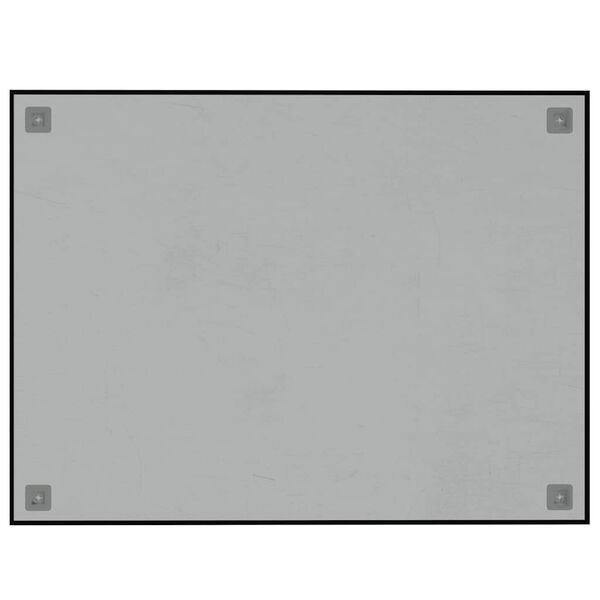 vidaXL Pizarra magn&eacute;tica de pared vidrio templado negro 80x60 cm