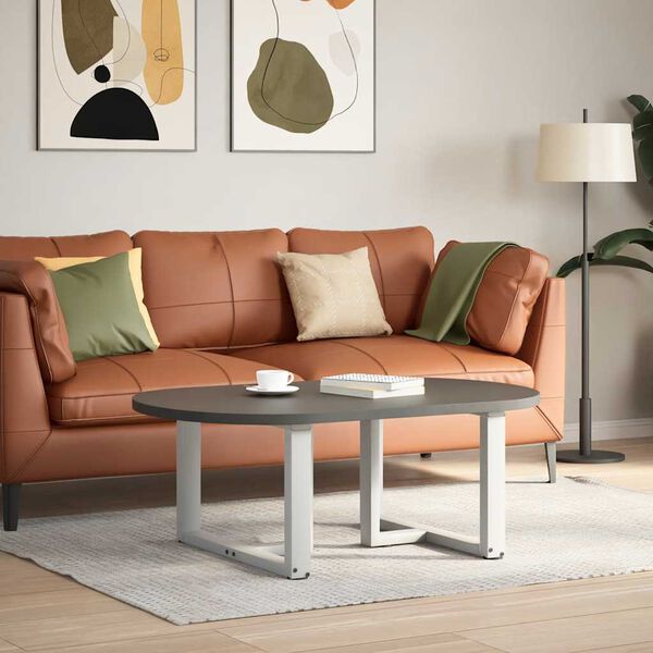 vidaXL Patas para mesa de centro en forma de T (2 unidades), color blanco, 70 x 25 x (42-43) cm, acero