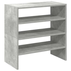 vidaXL Zapateros 2 uds apilables gris hormig&oacute;n 60x30x30,5 cm