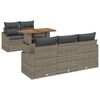 vidaXL Conjunto de sof&aacute; de jard&iacute;n 6 uds. Gris Polirat&aacute;n