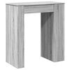 vidaXL Mesa alta bar con estantes madera gris Sonoma 95x47x103,5 cm