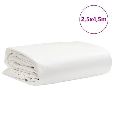 vidaXL Lona blanca 2,5x4,5 m 650 g/m²