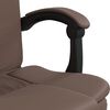 vidaXL Silla de oficina reclinable cuero sintético marrón