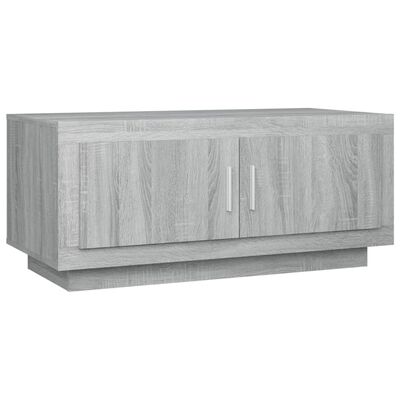 vidaXL Mesa de centro madera contrachapada gris Sonoma 102x50x45 cm