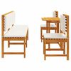 vidaXL Juego Bistro de Jardín 5 pcs Marrón madera maciza de acacia