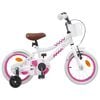 vidaXL Bicicleta Infantil 12 Pulgadas para 2-4 a&ntilde;os Blanco