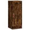 vidaXL Aparador de madera contrachapada roble ahumado 34,5x34x180 cm