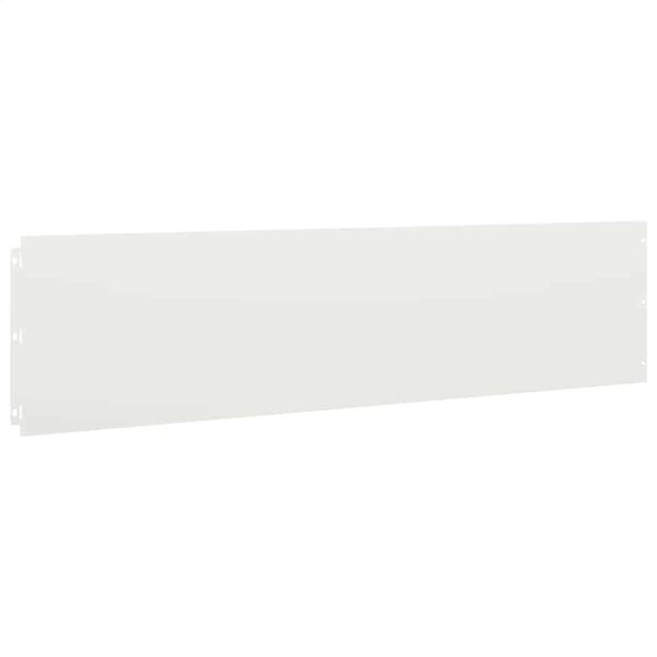 vidaXL Bordes para c&eacute;sped 10 uds acero laminado fr&iacute;o blanco 25x103 cm