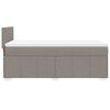 vidaXL Cama box spring con colch&oacute;n tela gris taupe 90x190 cm