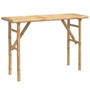 vidaXL Mesa consola de bamb&uacute; 115x39x75 cm