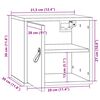 vidaXL Armarios de pared 2 uds madera maciza pino gris 31,5x30x30 cm