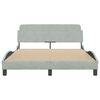 vidaXL Estructura de cama Dover terciopelo gris claro 140x200 cm