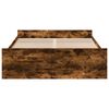 vidaXL Cama con cajones madera de ingenier&iacute;a roble ahumado 120x190 cm