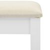 vidaXL Tocador y taburete madera paulownia y MDF blanco 65x36x128 cm