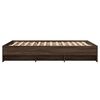 vidaXL Estructura de cama sin colch&oacute;n madera marr&oacute;n roble 140x190 cm