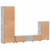 vidaXL Conjunto de mueble de TV con caj&oacute;n FLORIN Gris Concreto