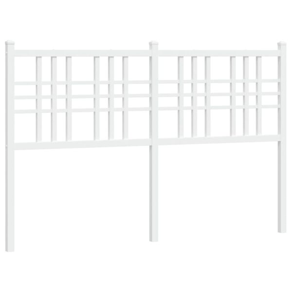 vidaXL Cabecero de metal blanco 120 cm