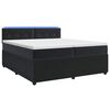 vidaXL Cama box spring con colch&oacute;n Negro 200 x 200 cm Terciopelo