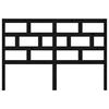 vidaXL Cabecero de cama madera maciza de pino negro 156x4x100 cm