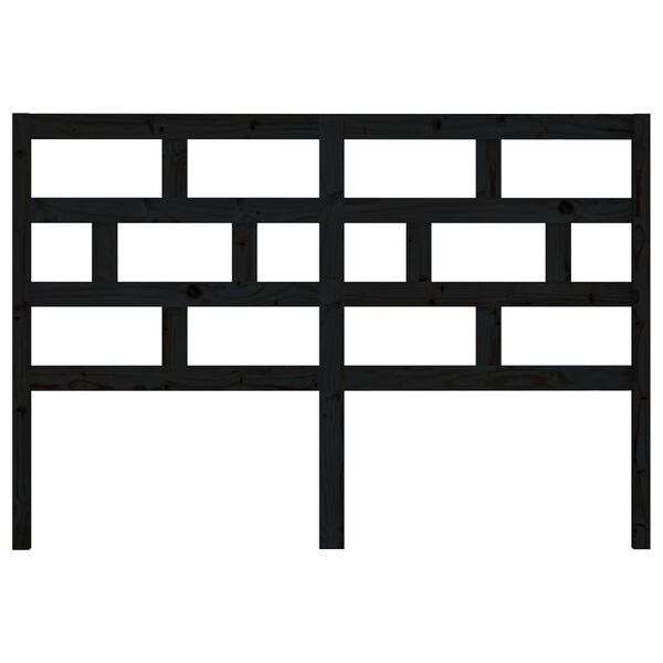 vidaXL Cabecero de cama madera maciza de pino negro 156x4x100 cm