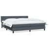 vidaXL Cama box spring con colchón terciopelo gris oscuro 180x220 cm