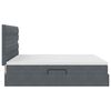 vidaXL Cama con tira de luces LED Gris oscuro 180 x 200 cm Terciopelo
