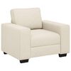 vidaXL Sill&oacute;n Beige 100 cm Tejido mezcla de lino