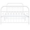vidaXL Estructura cama sin colchón con estribo metal blanco 107x203 cm