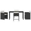 vidaXL Conjunto de Comedor de Jard&iacute;n 5 pcs Negro rat&aacute;n sint&eacute;tico