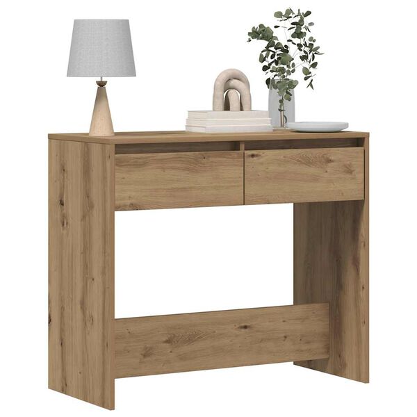vidaXL Mesa consola madera de ingenier&iacute;a roble artesanal 89x41x76,5 cm