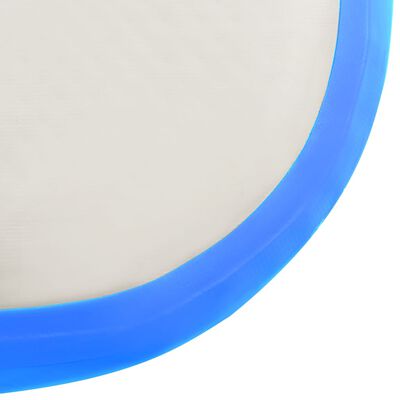 vidaXL Esterilla inflable de gimnasia con bomba PVC azul 500x100x20 cm