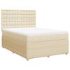 vidaXL Cama box spring con colch&oacute;n tela color crema 140x200 cm