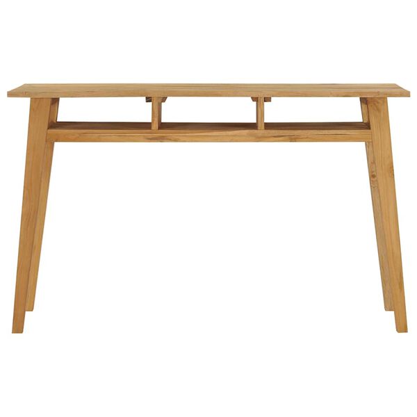vidaXL Mesa consola de madera de teca maciza 120x35x75 cm