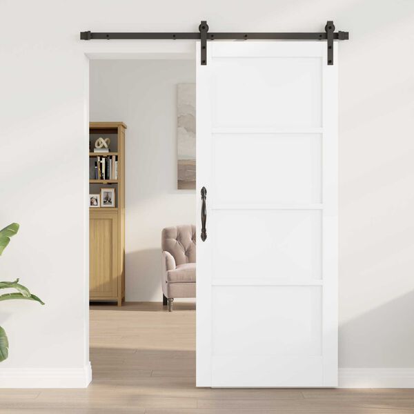 vidaXL Puerta Corredera 83 x 202 cm Madera de pino macizo