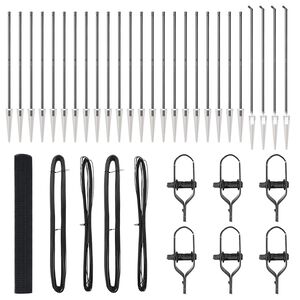 vidaXL Poste de Valla Gris