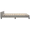 vidaXL Estructura de cama sin colch&oacute;n terciopelo gris claro 140x200 cm