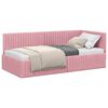 vidaXL Estructura de cama en esquina Rosa 90 cm x 190 cm Terciopelo