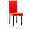 vidaXL Sillas de comedor 2 unidades PVC rojo