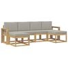 vidaXL Conjunto de sof&aacute;s de exterior 6 uds. Blanco y Gris Claro